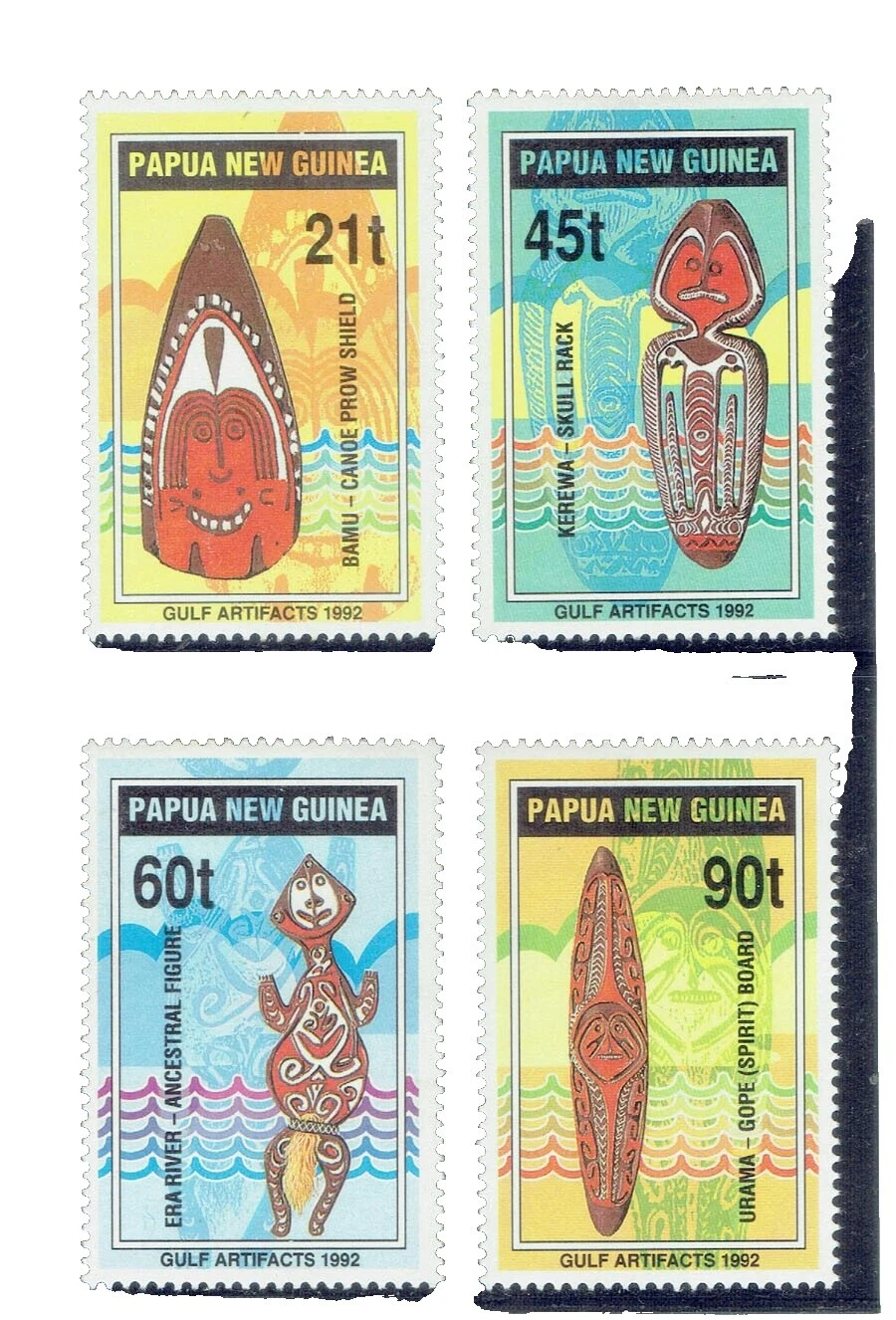 Arte, Artistas postagem selos de Papua Nova Guiné (1975 até o Presente)
