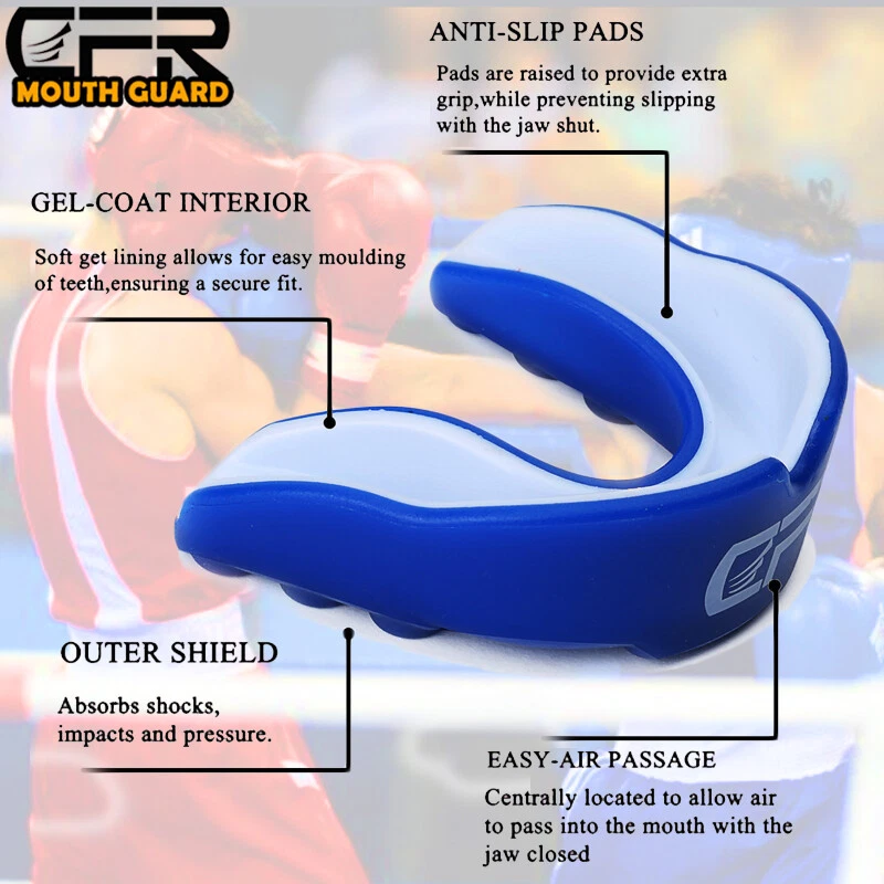 Protector bucal deportivo para MMA fútbol baloncesto boxeo protector dental gimnasio con estuche Foto 3 de 4