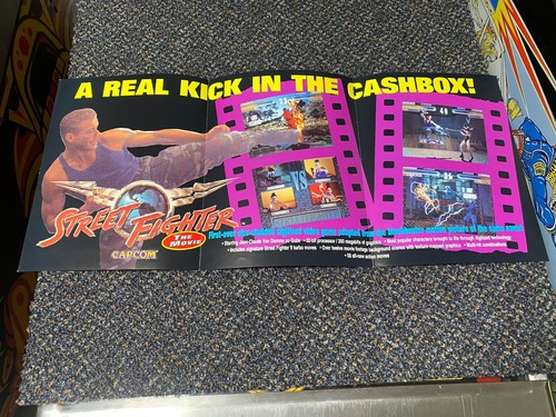1994 CAPCOM FACTORY ORIGINAL STREET FIGHTER THE FILM 6 SEITEN PROMO FLYER