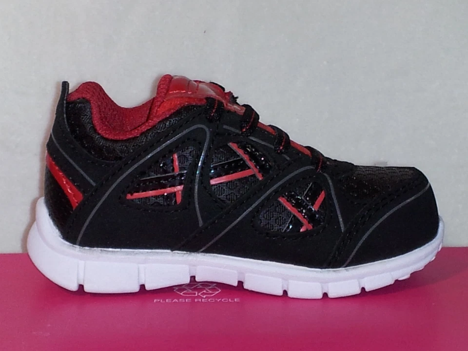 Zapatos deportivos Jumping Beans negros/rojos para niños pequeños - talla 6 - nuevos sin caja Foto 2 de 4