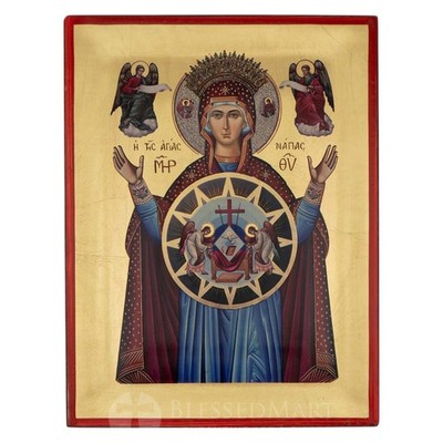 Theotokos of the Sign Icon   Agia Napa - Gold Leaf Greek Orthodox Icon