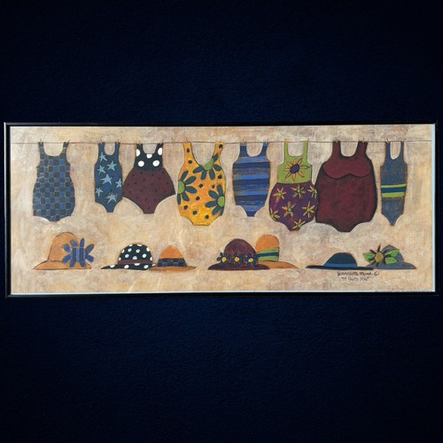 Bernadette Mood Framed Folk Art Swimwear Bathing Suits Litho Print IT SUITS YOU - Picture 5 of 12