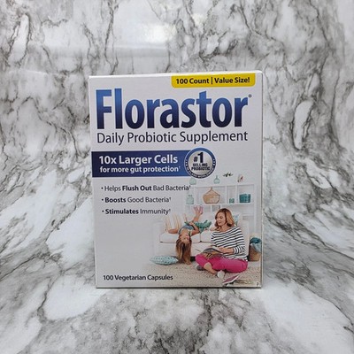 Florastor Daily Probiotic Supplement 100 250Mg Capsules Exp 12/2026