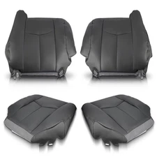 For 2003 2004 2005 2006 Chevy Silverado 1500 2500 Leather Seat Cover Dark Gray