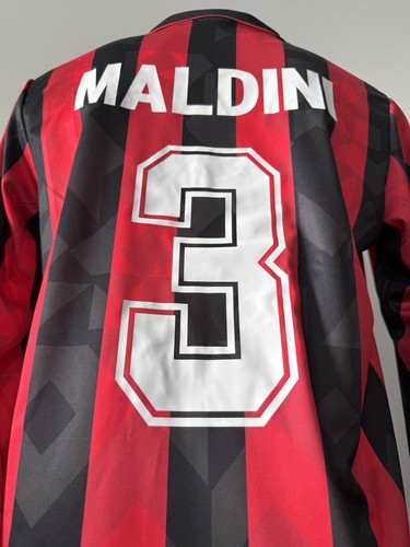 Paolo Maldini AC Milan Lotto New Men’s Retro Vintage Home Soccer Jersey - Size S - Picture 9 of 9