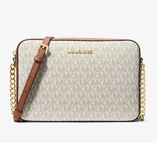 Michael Kors Jet Set Item Large Crossbody Vanilla/Acrn (35F8GTTC3B-149)