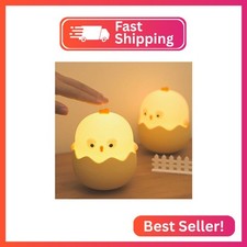 Myratts Cute Eggshell Chick Night Light, 7 Colors Dimmable Chick Nightlight, LED