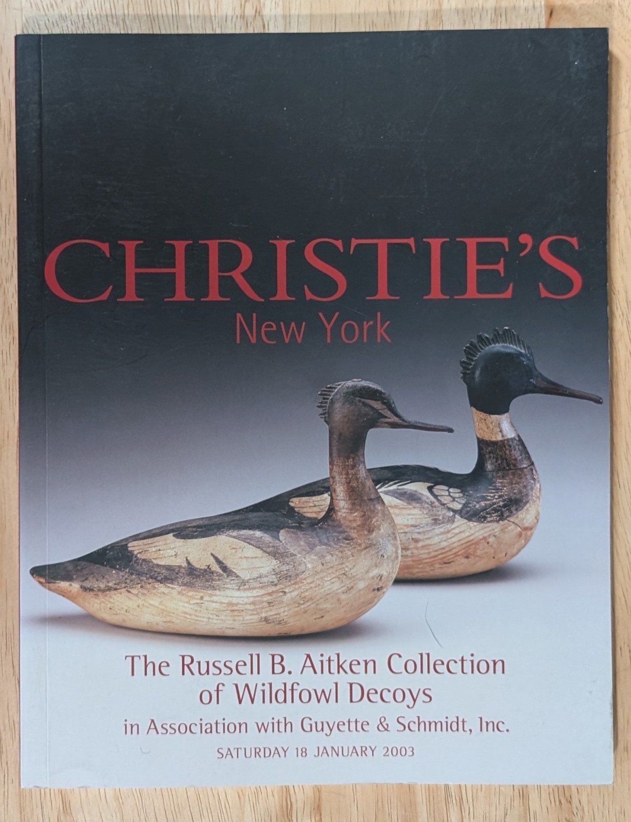 Christie's Russell B. Aitken Wildfowl Decoy Auction Catalog 2003