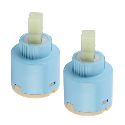 2pcs Ceramic Cartridge Replacement Sturdy Hot Water Faucet For Kitchen Bathroom 