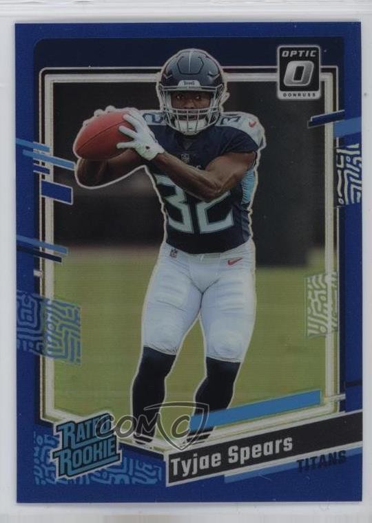 2023 Panini Donruss Optic Rated Rookie Blue Prizm 150/199 Tyjae Spears #297 s3g