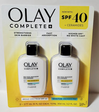 2 x OLAY Complete Daily Facial Moisturizer SPF 40 Sensitive Fragrance Free 6 oz