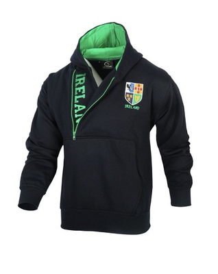 #ad Live For Rugby Navy Black Ireland Half Zip Pullover Hoodie Mens Size L $39.99