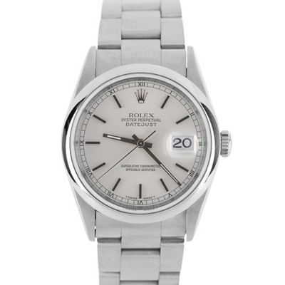 Rolex DateJust 36 Stainless Steel Silver 36mm 16200 Oyster Watch