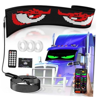 LED Devil Eyes Light for Windshield 52.36x7.56 inch, Large Size