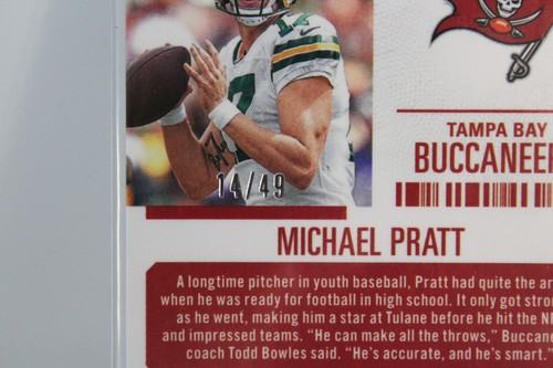 2024 Contenders Optic Football Prizm Michael Pratt Rookie 14/49 Rookie Ticket - Picture 3 of 7