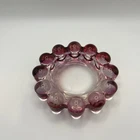 Vintage Anchor Hocking Cranberry Glass Boopie Bubble Trinket Dish Ashtray 5"