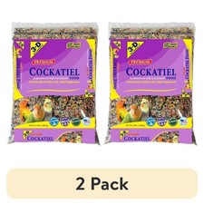 Premium Cockatiel Mix Bird Food Seeds with Probiotics 9 lb 2 Pack