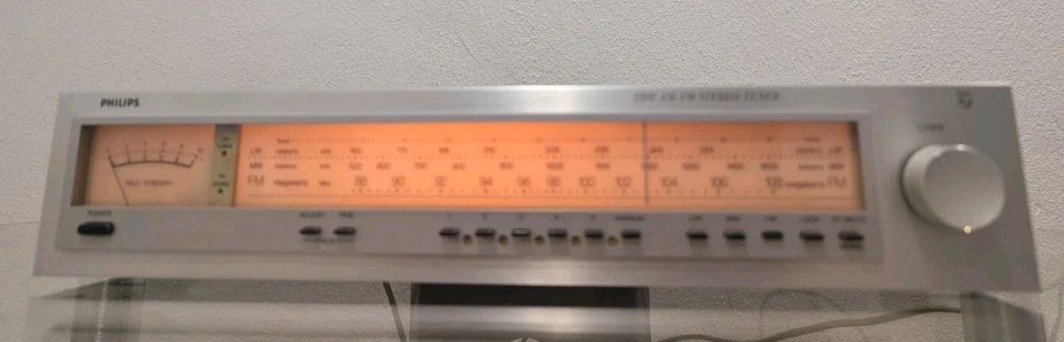 Philips 2202 Vintage Sintonizador estéreo AM/FM Radio HiFi Clásico Años 70 + Instrucciones