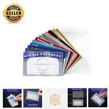 Multi-Purpose 20 Pack Card Covers - Transparent Protectors for Easy ID Access