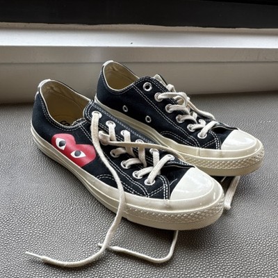 Converse CDG Play Chuck Taylor All Star Low Top Canvas Black Heart US 5