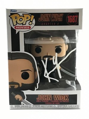 SIGNED Funko Pop! Vinyl John Wick Chapter 4 #1687 Keanu Reeves w COA 