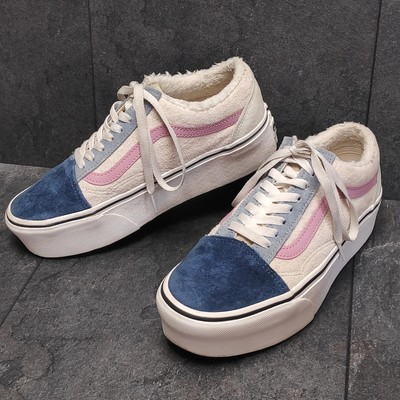 Vans UA Old Skool STACKFORM Plateau Sneaker Gr. 39 Vans Rosa Blau Weiß 