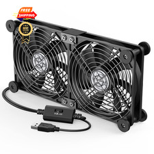 ELUTENG Dual USB Computer Cooling Fan High Speed 120mm Adjustable