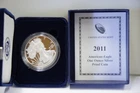 2011 W 1oz US American Silver Eagle $1 Dollar Proof Bullion Original Box /COA.