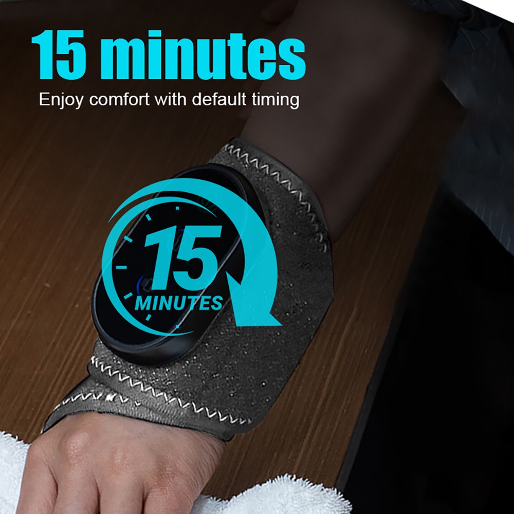 2x Cordeless Vibration Wrist Brace Infrared Compress Therapy Hand Massage Hot