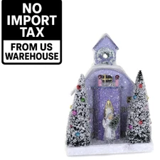 Cody Foster Petite Purple House Christmas Village Building