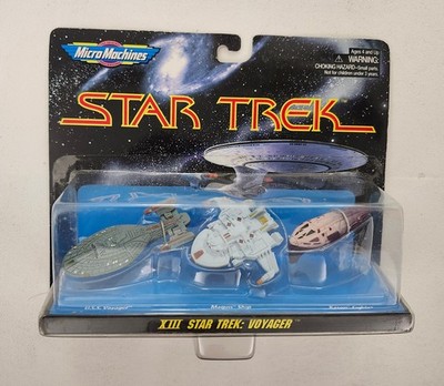 STAR TREK GALOOB MICRO MACHINES STAR TREK VOYAGER XIII #13 - 3 PACK SHIPS