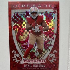 Panini 2025 Rookies & Stars Crusade Rookie Mykel Williams #25 Red Plaid 49ers