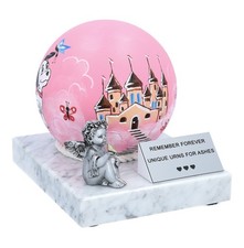 Pink Baby Girl Urn For Ashes Artistic Child Cremation Urn Personalized Urn