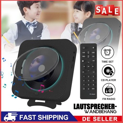 Tragbarer CD Player Boombox FM Radio MP3 USB AUX Bluetooth Stereo Lautsprechern