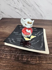 ☆Vintage☆ ~Mouse 🐁 Cheese 🧀 Snack Plate 🍽 3D 6 1/4”~ ☆LOOK☆