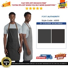 Port Authority A800 Unisex 60/40 Cotton/Polyester Market Full Length Bib Apron