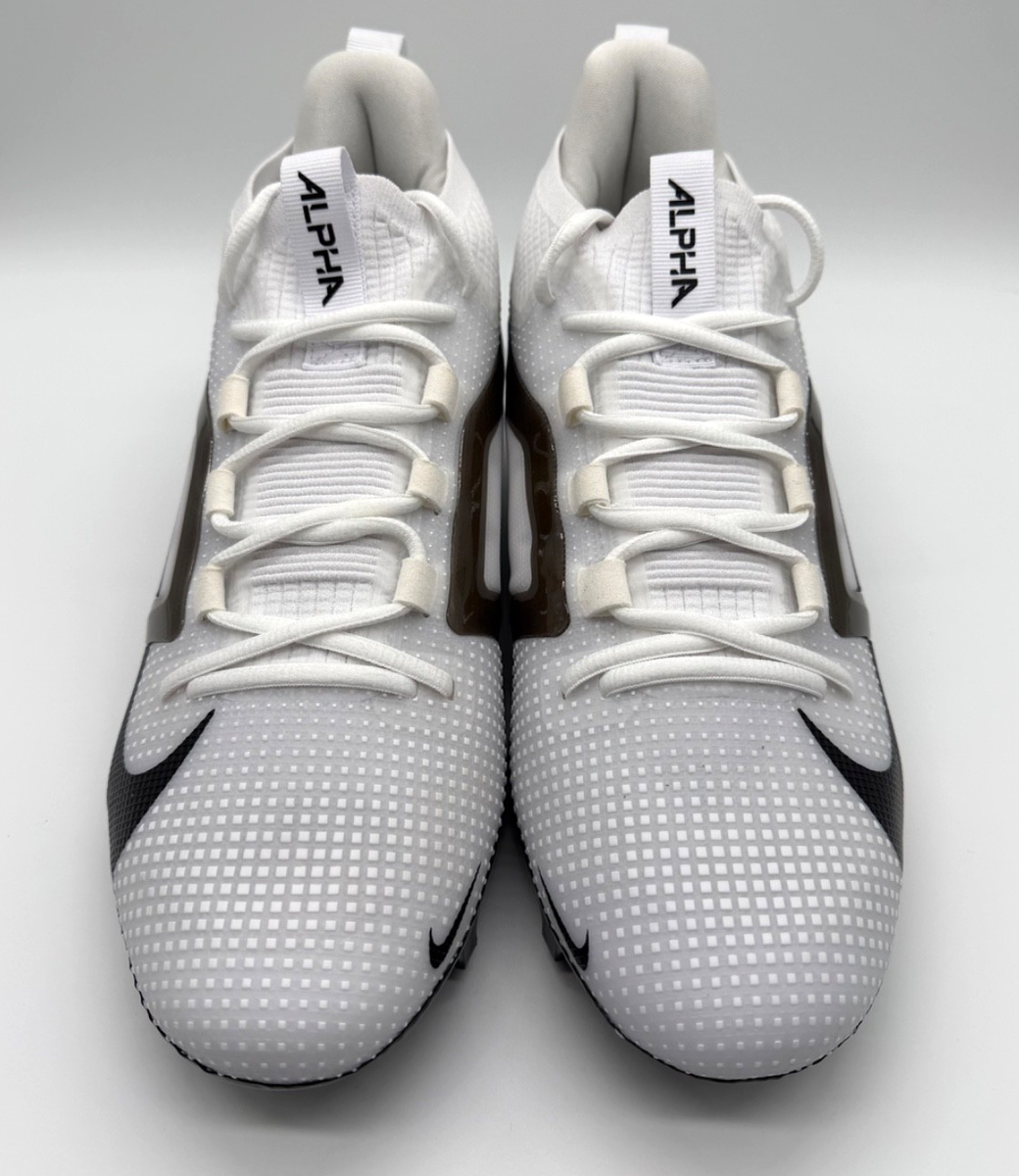 Nike Alpha Menace 4 Elite Football Cleats White Black Size  display picture 3