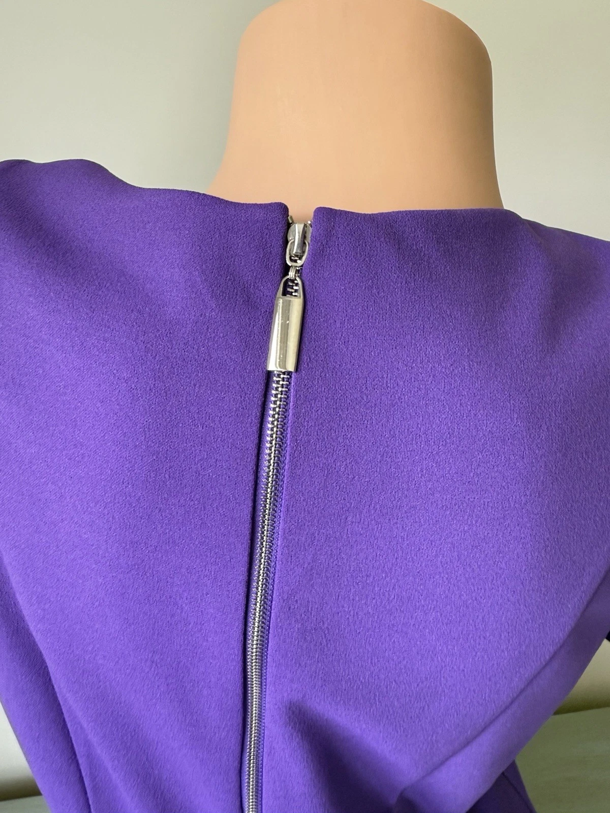 Abito Alyx Tg 10 M Viola Uva Manica Corta Buco della Serra Ginocchio Linea A Orchidea Sera