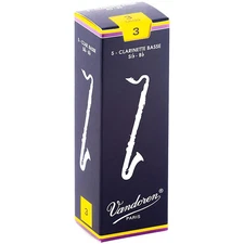 Vandoren Traditional Bass Clarinet Reeds Strength 3 Box of 5