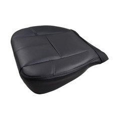 Driver Seat Cover Side Bottom Replacement Leather Seat Cover Compatible Black