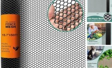 Chicken Plastic Wire Fencing Mesh - Heavy-Duty Plastic 15.7IN x 50FT Black 0.97 per foot