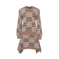 Chanel Coco Button 19-year Rayon * Naylon Knit dress 36 Ladies' Multicolor  P601