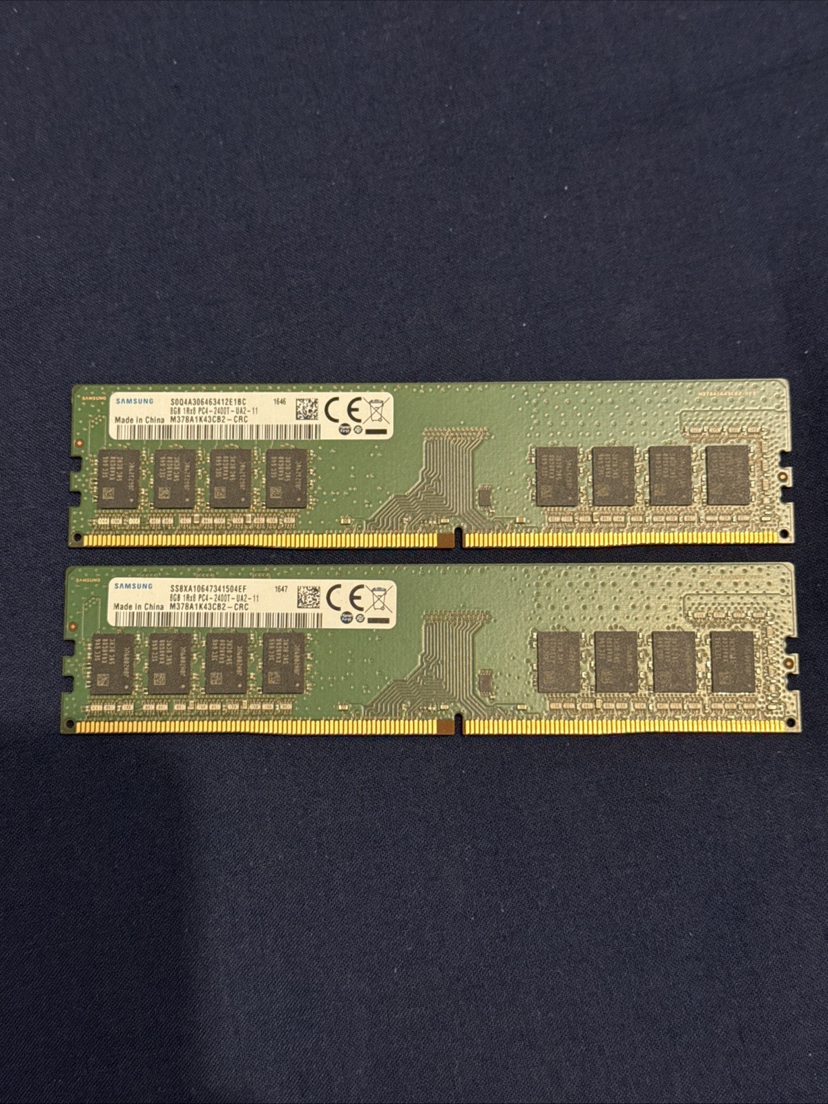 Samsung PC desktop DDR4 16 GB RAM 2400T-UA2-11 PC4-2400/M378A1K43CB2-CRC 2Rx8