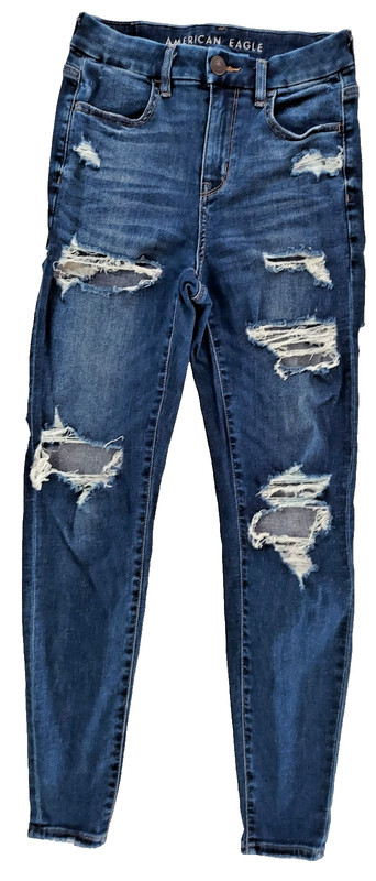 AMERICAN EAGLE Jeans, Next Level Stretch Hi-Rise Jegging, Sz 2 Girls Teens Youth