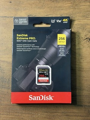 SanDisk Extreme Pro 256GB - SDXC UHS I Memory Card 200MB/s - NEW
