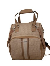 NWT BEIGE LT. ROSE GUESS DESIGNER DIAPER BAG BACKPACK LOGO FREDERICKSBURG TRAVEL