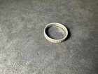 1.17g Vintage Sterling Silver 925 Beaded Band Ring Minimalist Stackable M Size 5