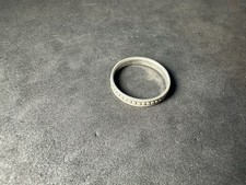 1.17g Vintage Sterling Silver 925 Beaded Band Ring Minimalist Stackable M Size 5