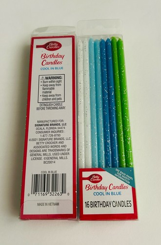 New 32 Candles “Cool in Blue" 6" 32 Total Candles Betty Crocker Candle - Picture 7 of 11