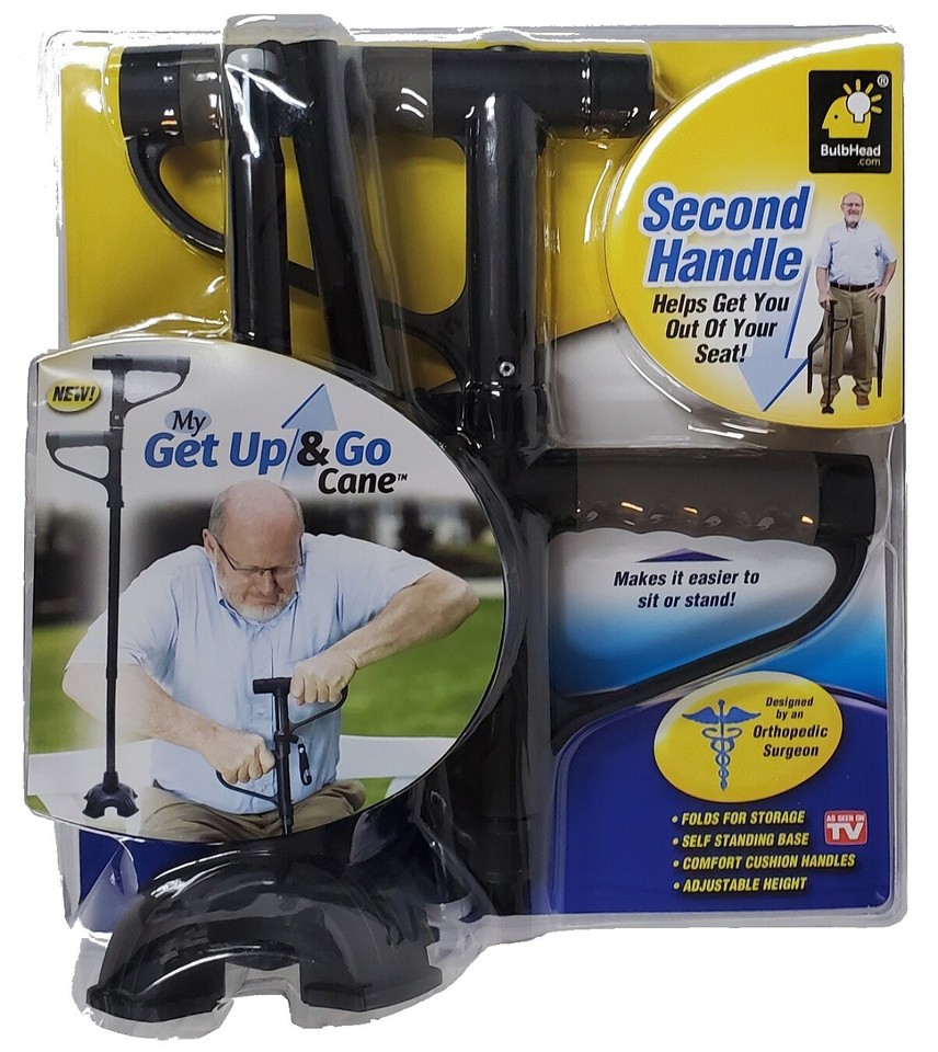 My Get Up and Go Cane Portable Walking Support with Built in LED Light ...
